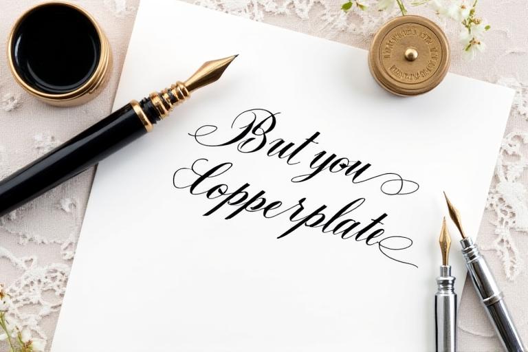 Copperplate calligraphy English lettering course materials