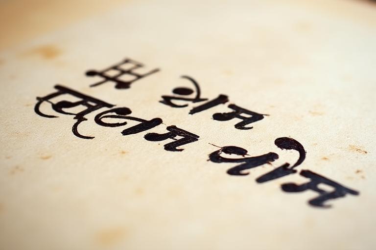 Kaithi script traditional calligraphy with historical examples